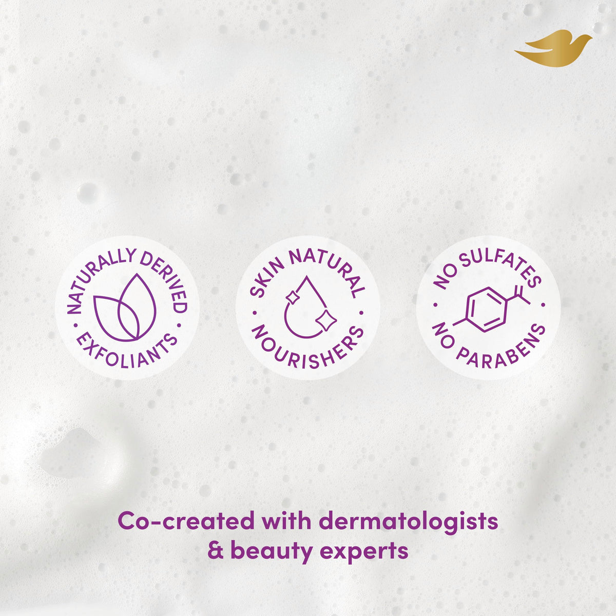Dove KP Bump Body Scrub with 10% AHA & BHA For Rough Bumpy Skin, Violet Woods Scent, 8.5 OZ Dove