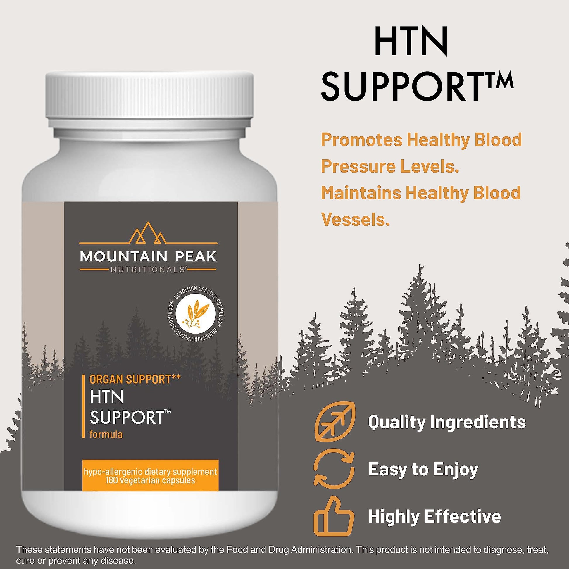 Mountain Peak Nutritionals HTN Blood Pressure Support Supplement for Heart & Circulation Health - Advanced Cardiovascular Formula with Rauwolfia, Hawthorn Berry, & Magnesium (180 Vegetarian Capsules) Mountain Peak Nutritionals buy australia supplements
