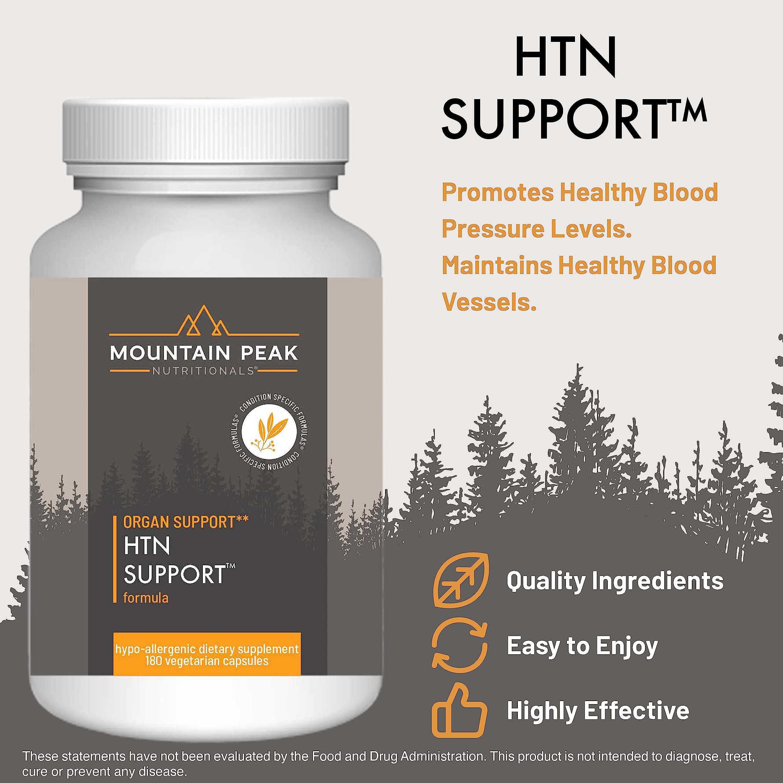 Mountain Peak Nutritionals HTN Blood Pressure Support Supplement for Heart & Circulation Health - Advanced Cardiovascular Formula with Rauwolfia, Hawthorn Berry, & Magnesium (180 Vegetarian Capsules) Mountain Peak Nutritionals buy australia supplements