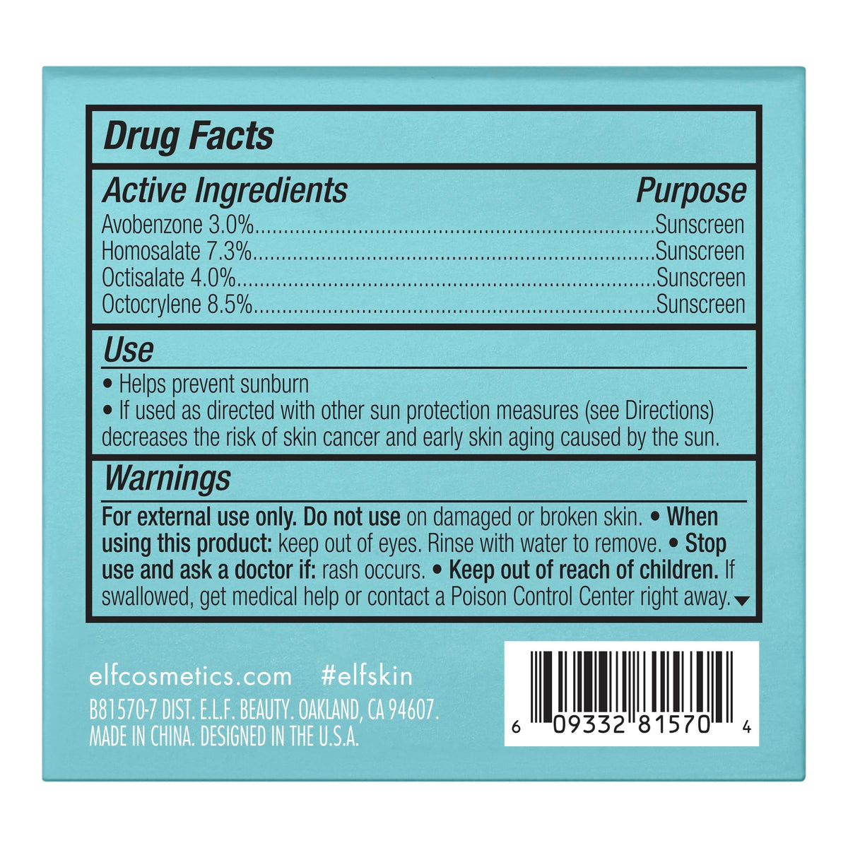 e.l.f. SKIN Holy Hydration! Face Cream Broad Spectrum SPF 30 Sunscreen Moisturizer, Made with Hyaluronic Acid, Niacinamide & Peptides, Lightweight Daily Protection, 1.7 oz e.l.f.