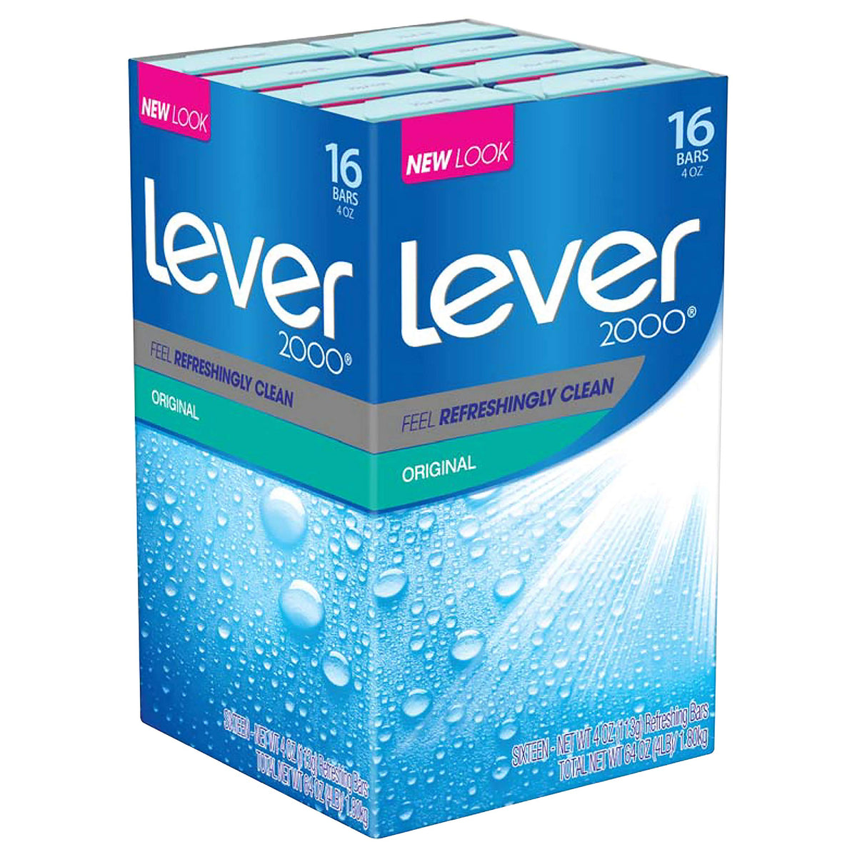 Lever 2000 Bar Soap, Original, 4 oz, 16 bar Lever 2000