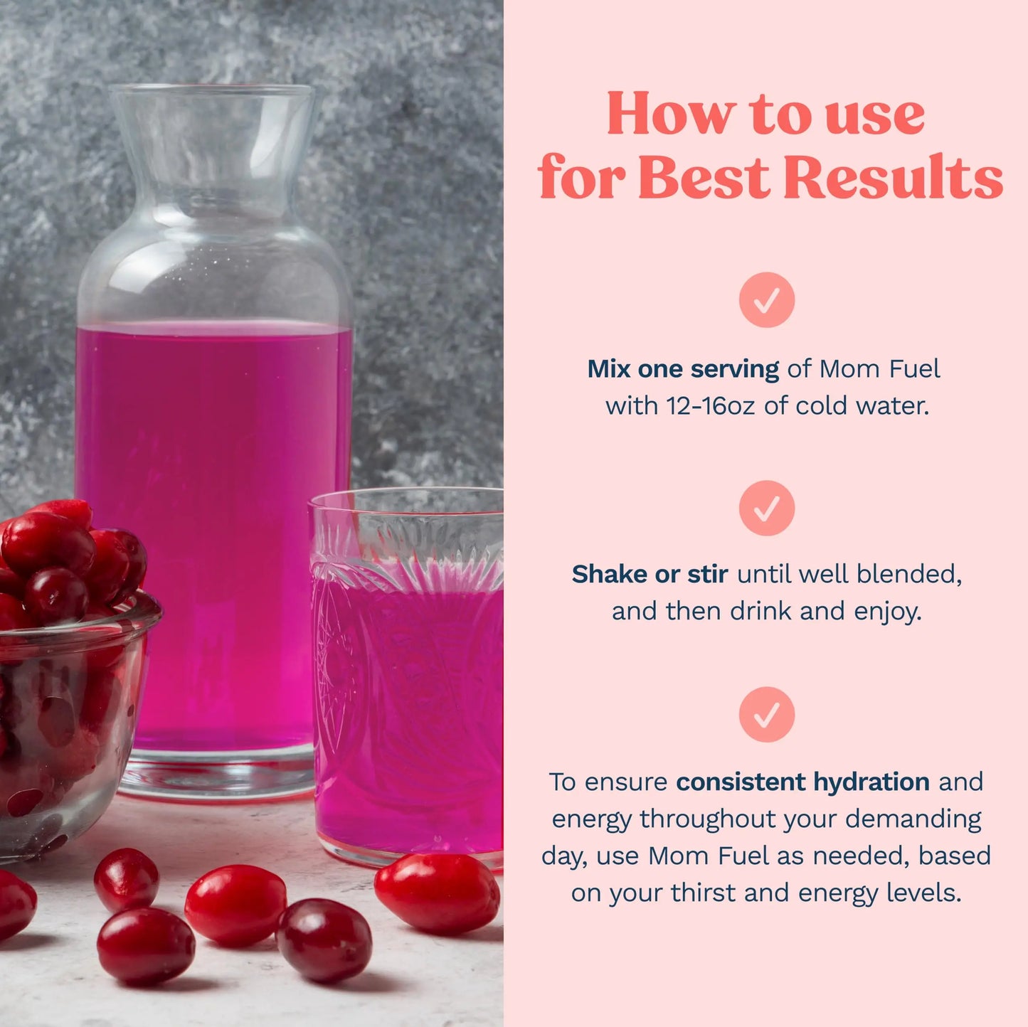 Mommy Knows Best Mom Fuel Electrolyte Drink Mix for Moms, Hydration Support - for Pregnancy, Prenatal, Electrolytes + Trace Minerals, Mommy Knows Best