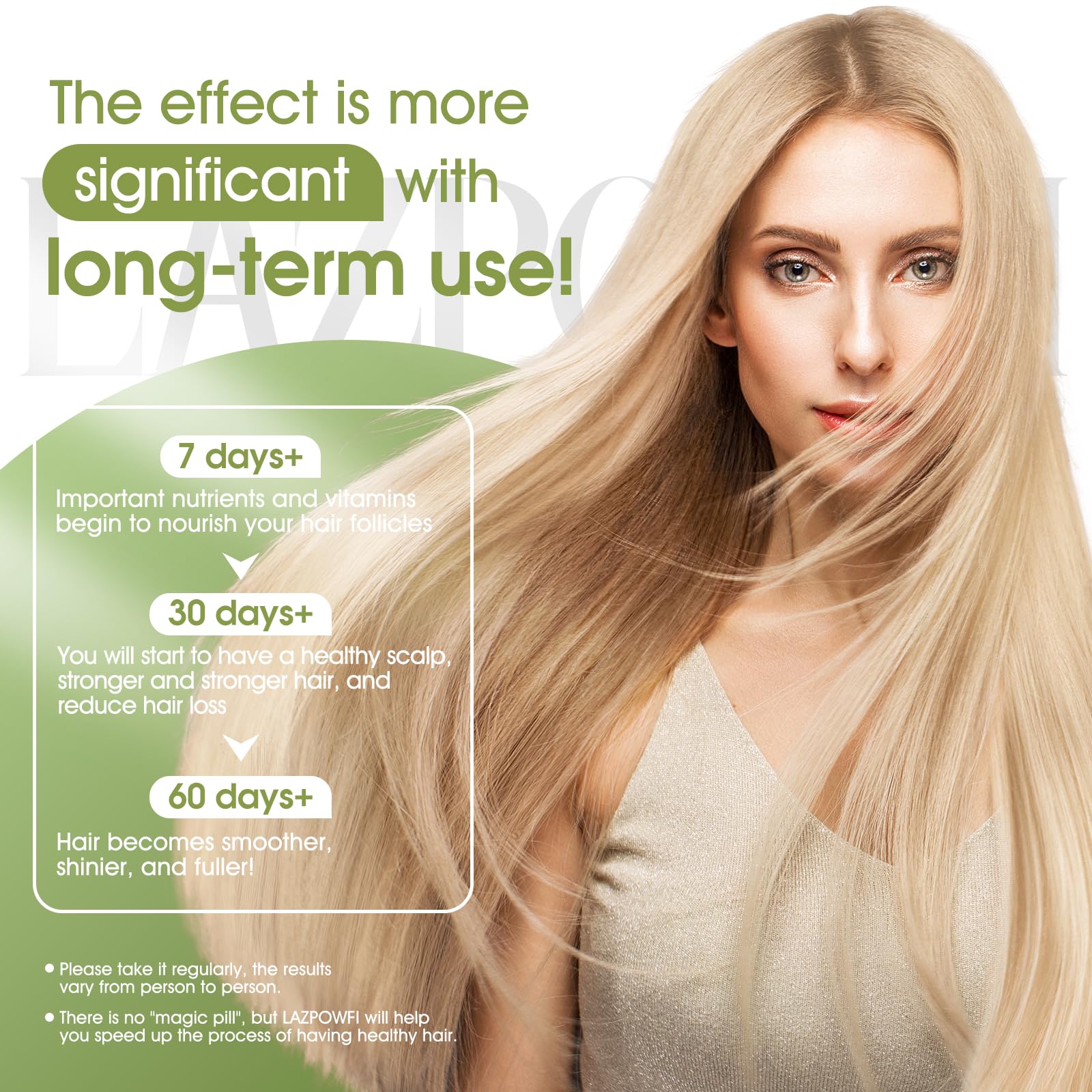 Lazpowfi Hair Growth Supplement, Biotin 10000mcg, 32-in-1 with Vitamin A, B3, C, Magnesium, Calcium, Hair Growth Products, Supports Hair & Nails Natural Growth Vitamins, for Women & Men - 30 Servings Lazpowfi buy australia supplements