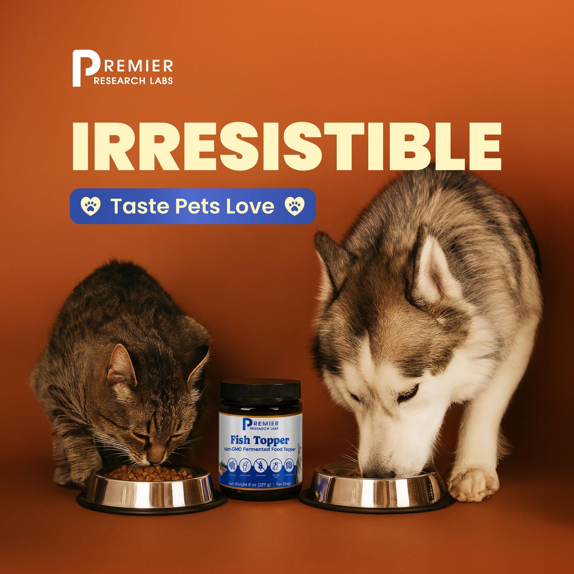 Premier Research Labs Fish Topper - Dried Dog Food Topper for Pets, Meal Mix Ins for Kibble, Supports Gut & Joint Health, Natural Source of Protein, Fermented, Grain Free, Non GMO - 16 oz Premier Research Labs buy australia supplements