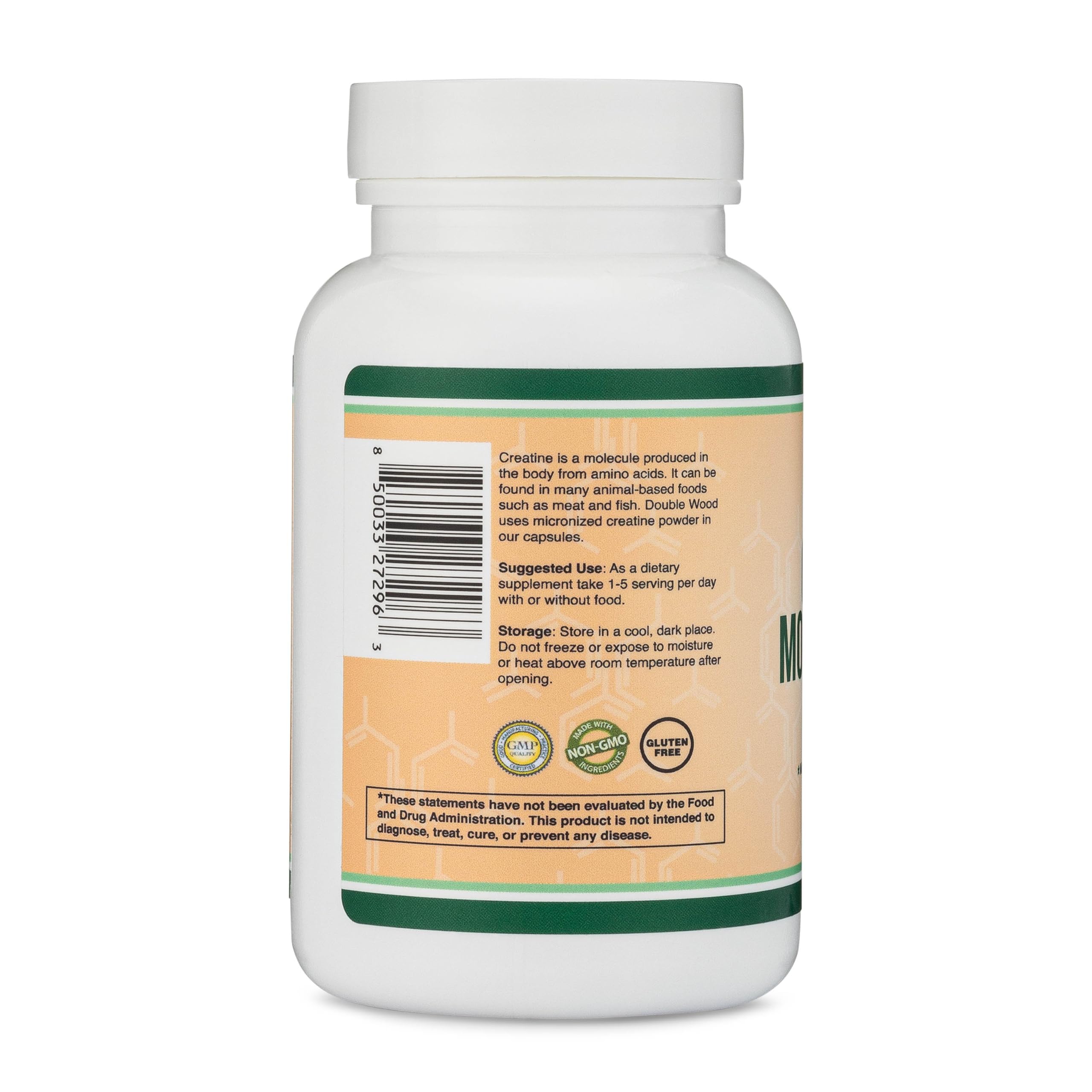 Creatine Monohydrate Capsules - 1g per Serving, 120 Count - No Fillers, Vegan Safe, Non-GMO, Gluten Free by Double Wood Double Wood Supplements buy australia supplements