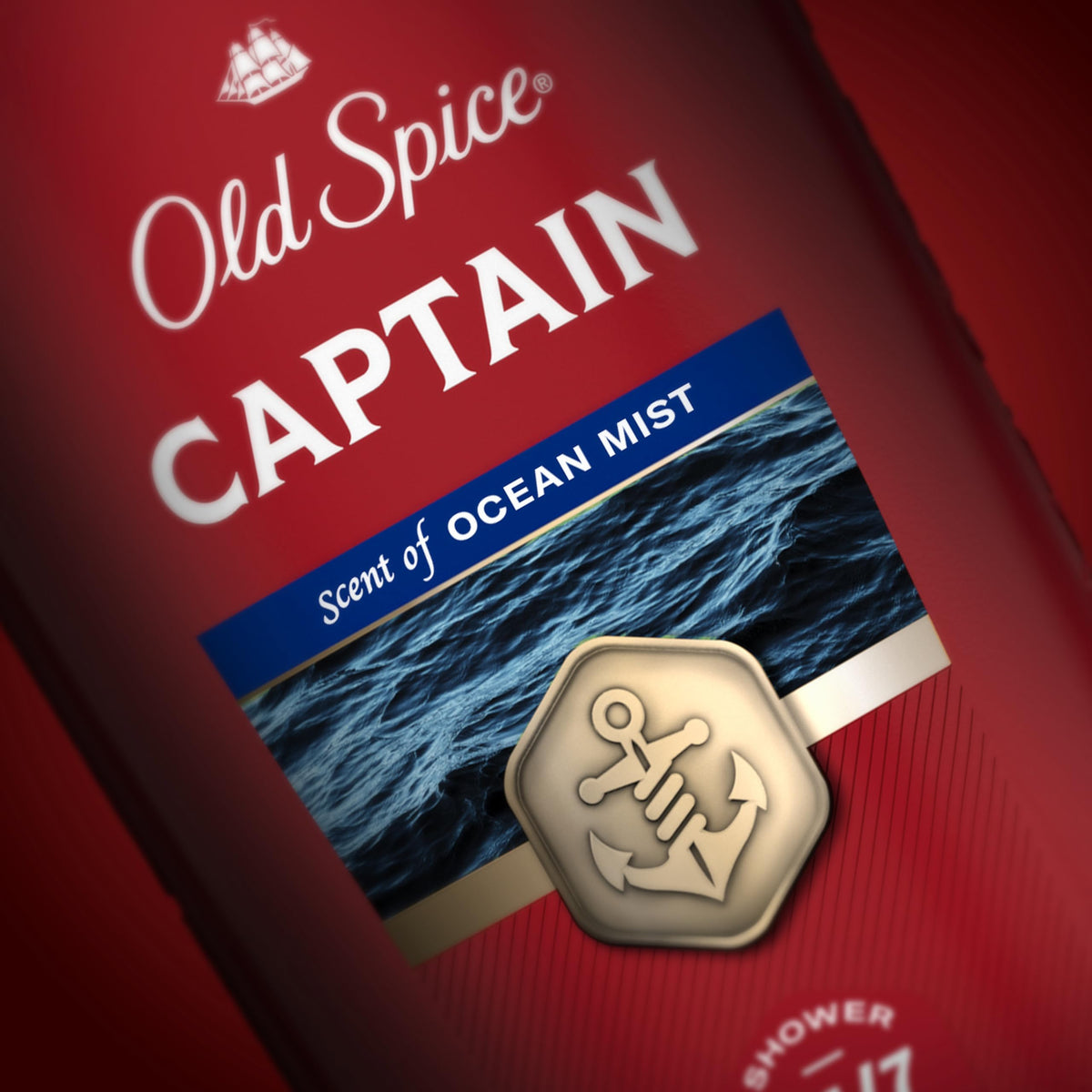 Old Spice Refreshing Body Wash for Men, 3X Defense, 24/7 Shower Fresh with Long Lasting Scent, Red Collection, Captain with Bergamot Scent, 33.4 oz Old Spice