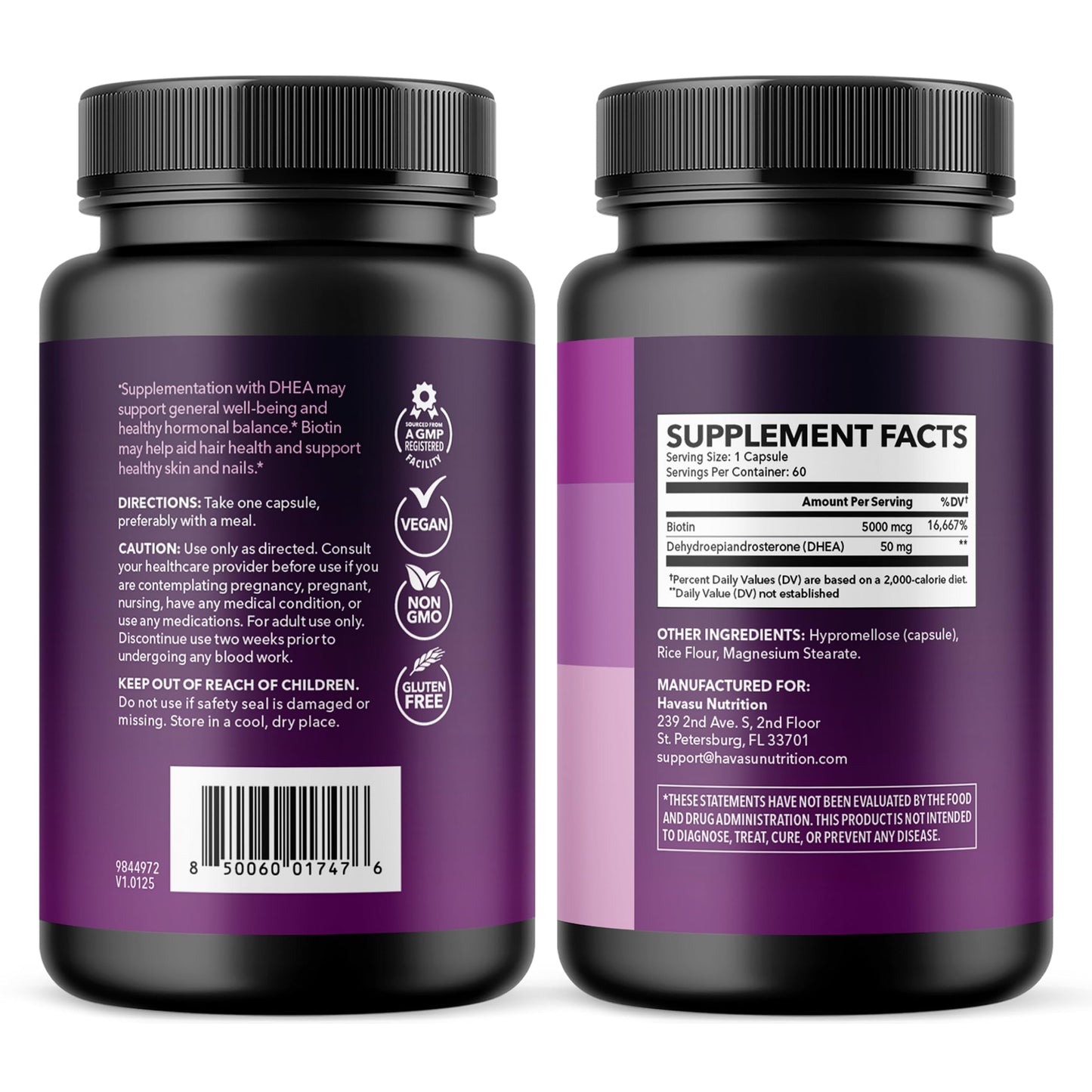 DHEA 50mg Per Serving, Vegan, Non-GMO Hormone Balance Supplement, 60ct | DHEA Supplement for Men and Women, Supports Energy, Healthy Aging, Hormone Balance, Mood and Vitality, 2-Month Supply Gsupps Australia
