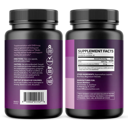 DHEA 50mg Per Serving, Vegan, Non-GMO Hormone Balance Supplement, 60ct | DHEA Supplement for Men and Women, Supports Energy, Healthy Aging, Hormone Balance, Mood and Vitality, 2-Month Supply Gsupps Australia