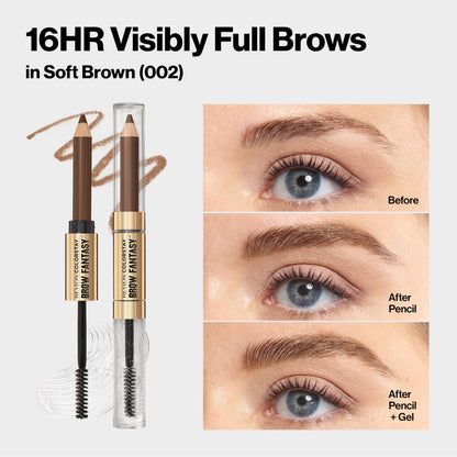 Revlon ColorStay Brow Fantasy Pencil & Gel, 002 Soft Brown REVLON