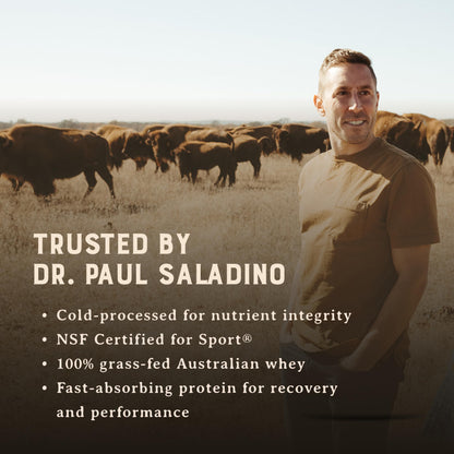 100% Grass Fed Whey Chocolate Protein Powder – Only Four Ingrediants, Absolutely Nothing Artificial – 25g of Grass Fed Whey Protein Per Serving – Clean Post Workout Recovery Powder – 2.84 lbs