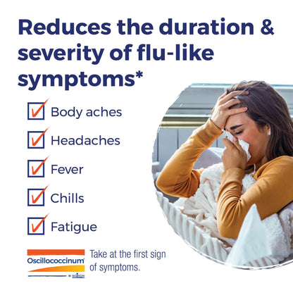 Boiron Oscillococcinum for Relief from Flu-Like Symptoms of Body Aches, Headache, Fever, Chills, and Fatigue - 30 Doses Gsupps Australia