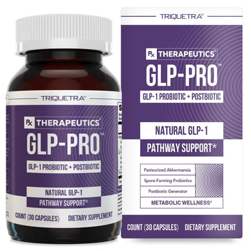 GLP-Pro™: Probiotic & Postbiotic Blend for Natural GLP-1 Support — Akkermansia MucT™, ButyraGen® Butyrate Generator & Spore Bacillus — Healthy Appetite, SCFA & Metabolic Balance — 30 Count Triquetra Health buy australia supplements