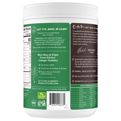 Primal Kitchen Collagen Peptides, Unflavored Collagen Powder, 1.2 Pounds Primal Kitchen
