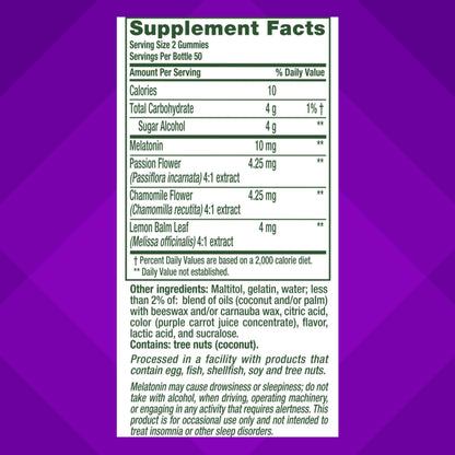 vitafusion Max Strength 10 mg Melatonin Gummies, Strawberry Flavored, Adult Melatonin Gummy Vitamin Supplement, 100 Count, 50 Day Supply Vitafusion