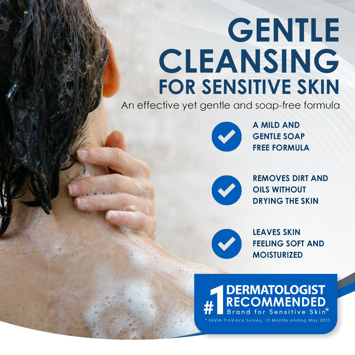 Vanicream Gentle Body Wash, 12 Fl Oz, Formulated without Common Irritants for Sensitive Skin, Gentle Cleanse and Moisture, Removes Dirt & Oils, Non-Drying, pH-Balanced Shower Gel Vanicream