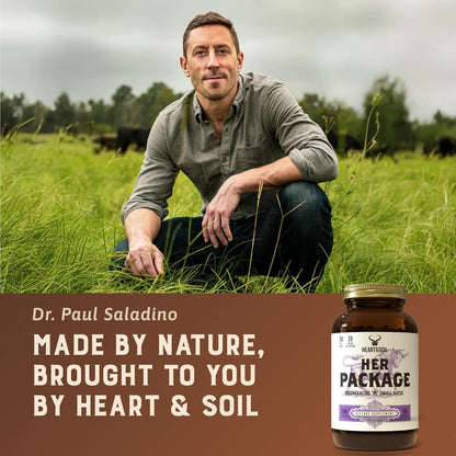 HEART & SOIL – Her Package – 100% Grass Fed & Finished Ovary, Uterus, Liver, & Kidney – Helps Maintain Hormone Balance & Reproductive Wellness - Menstrual & Menopause Support – 180 Capsules