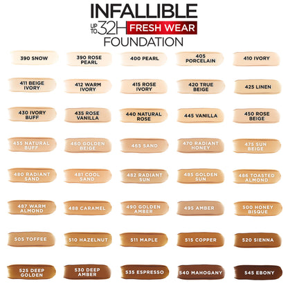 L'Oreal Paris Makeup Infallible Up to 32 Hour Fresh Wear Lightweight Foundation, 420 True Beige, 1 Fl Oz, Packaging May Vary L'Oreal Paris
