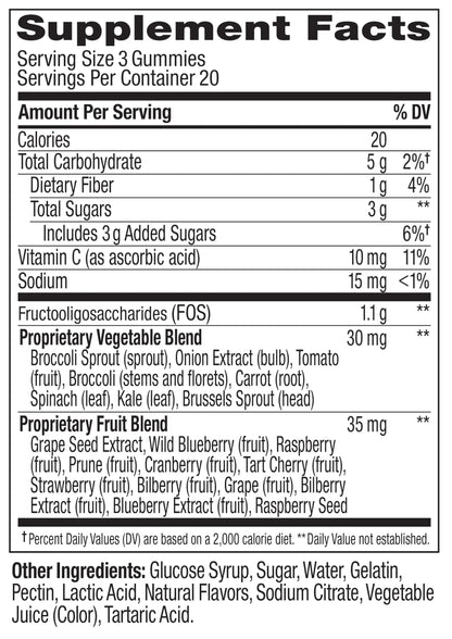 OLLY Supergood Superfoods Gummies, Supports Immune System & Digestive Health,* 15 Superfoods, Prebiotics, Vitamin C, Tropical Bliss Flavor OLLY