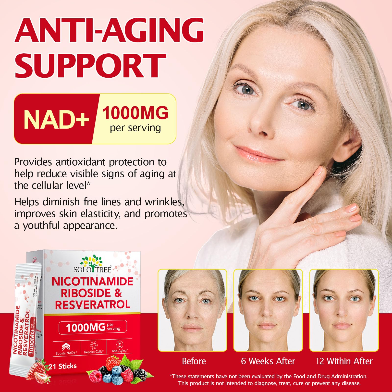 NAD+ Supplement 1000mg Liquid Packets 21pcs, Nicotinamide Riboside Resveratrol, NAD Supplements for Women Men, Anti-Aging, Repairs Cells, Support Natural Vitality Nyloriaine buy australia supplements