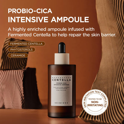 SKIN1004 Probio Cica Intensive Ampoule, Centella Serum for Face with Ceramide, Facial Serum for Nourishing & Soothing, Centella Ampoule SKIN1004