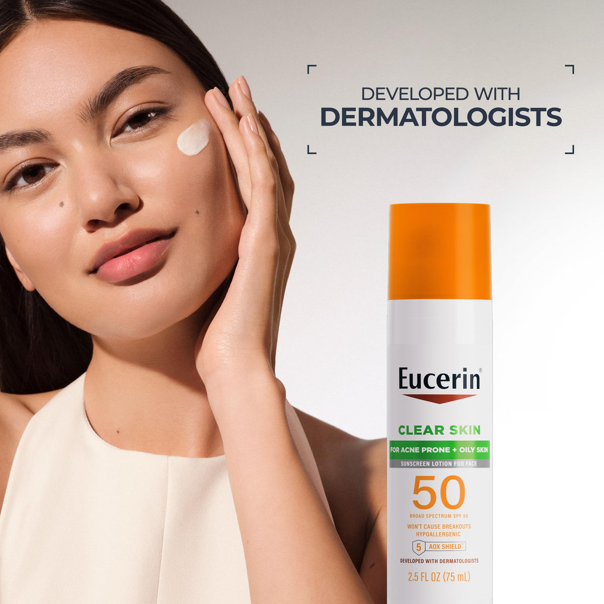 Eucerin Clear Skin Face Sunscreen Lotion, SPF 50, 2.5 FL OZ Eucerin