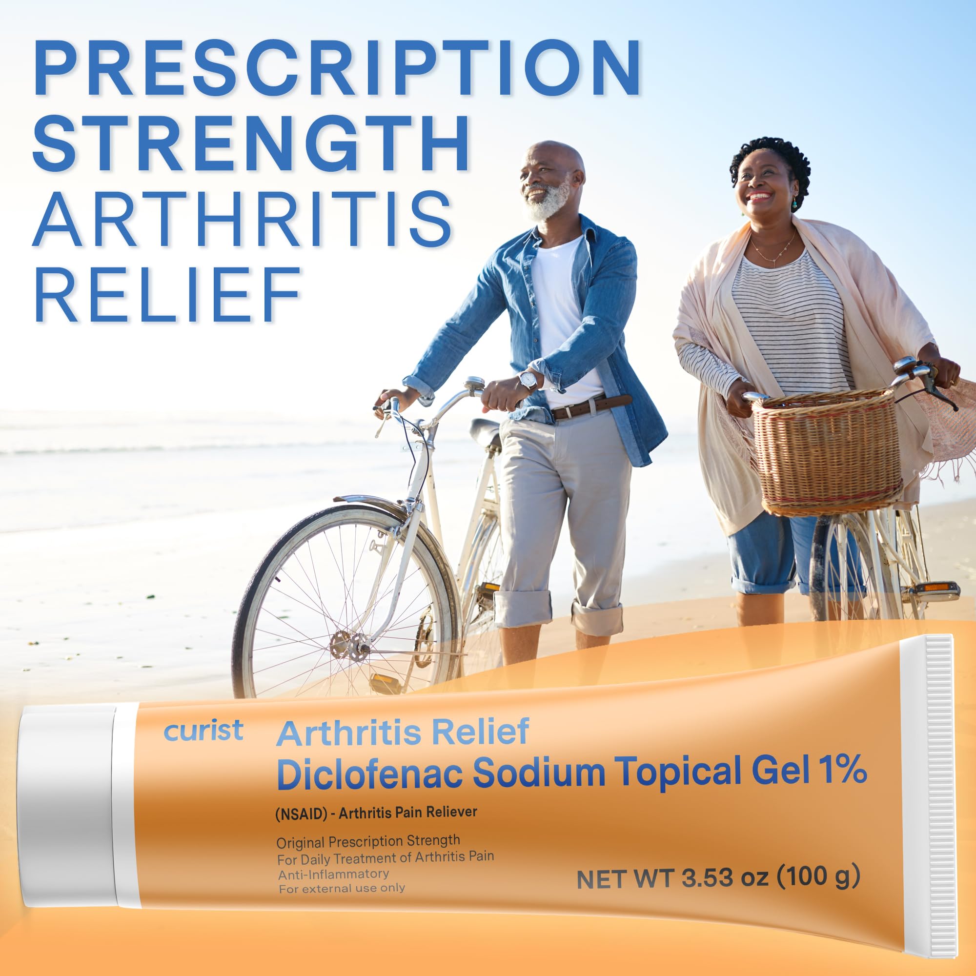 Curist Diclofenac Sodium Topical Gel 1 Percent 100g for Arthritis Pain - Joint Pain Relief for Hand Pain, Foot Pain, Knee Pain, Elbow Pain & Ankle Pain - 1% - 3.53oz Curist buy australia supplements