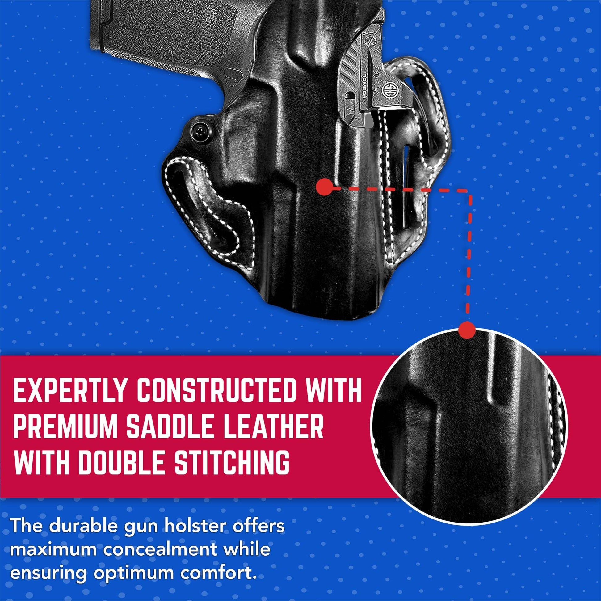 DeSantis Thumb Break Scabbard - OWB Gun Holster for Men and Women, Leather Belt Slide Holster for Pistols, Exact Molding, Secure and Highly Concealable OWB Carry Gsupps Australia
