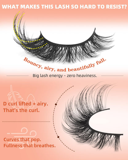 Wispy Lashes Fox Eye False Eyelashes Cat Eye Lashes Strips Faux Mink Lashes ALICROWN HAIR