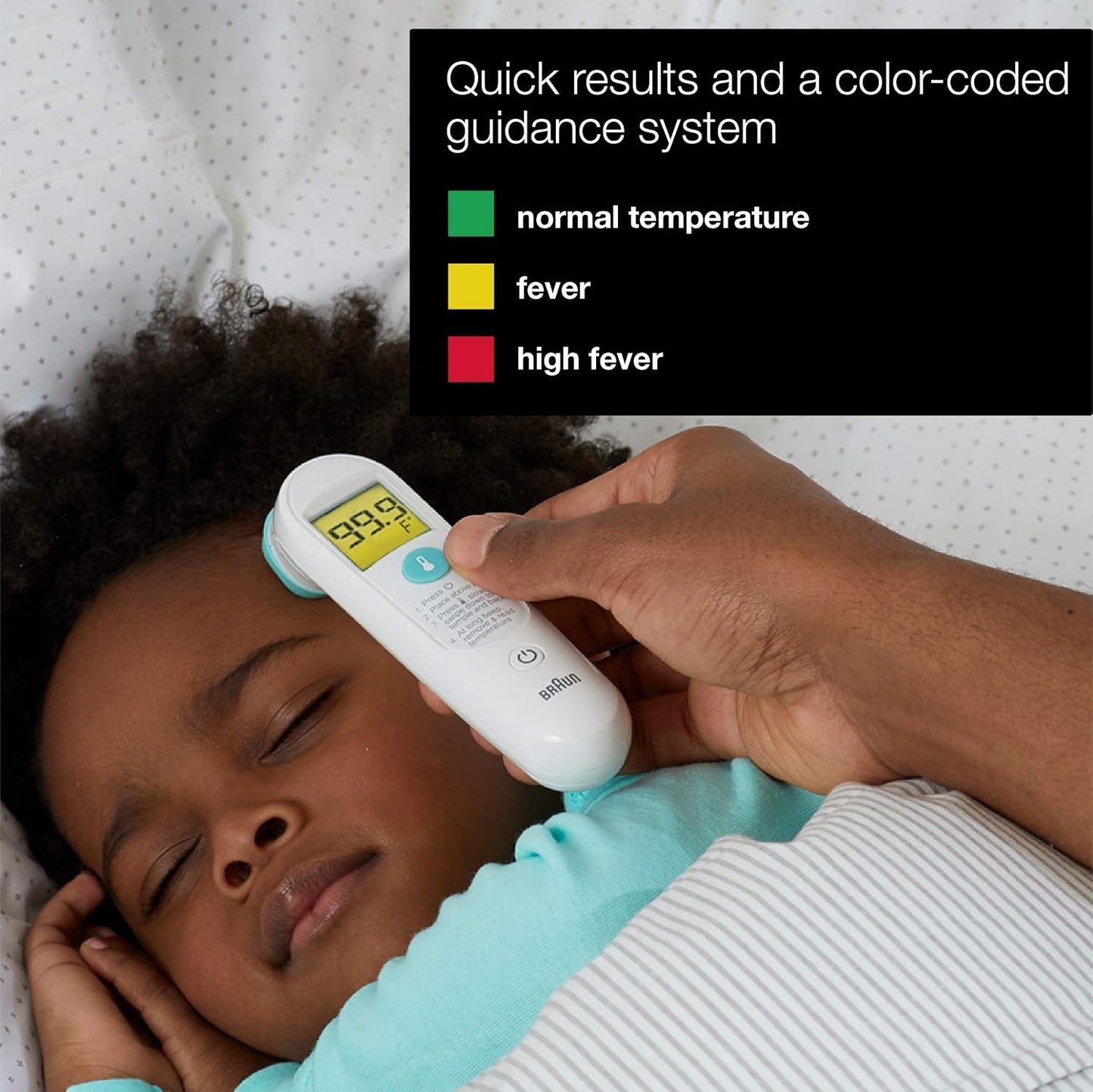 Braun TempleSwipe Digital Thermometer with Color-Coded Temperature Guidance - Temporal Thermometer for Adults, Babies, Toddlers & Kids Gsupps Australia