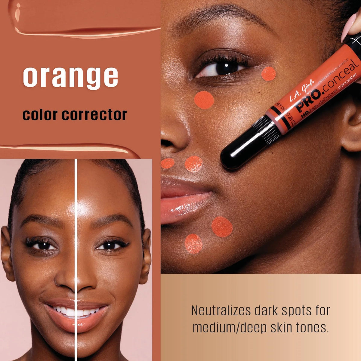 L.A. Girl Pro Conceal HD Concealer,0.28 Ounce (Orange Corrector) L.A. Girl