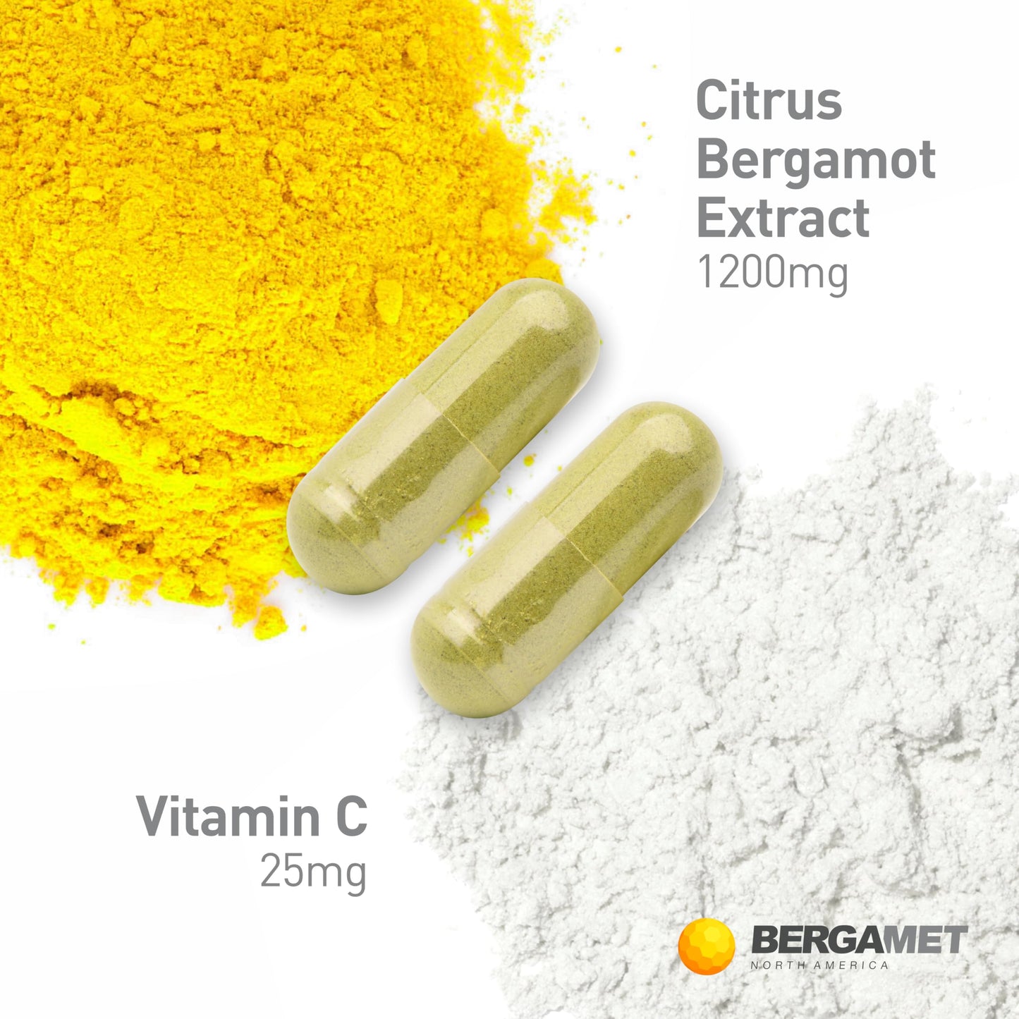 BergaMet Citrus Bergamot Supplement, 170:1 Extract, 1200mg per Serving, 80% Polyphenols, Italian Citrus Bergamot Supplement, BergaMet