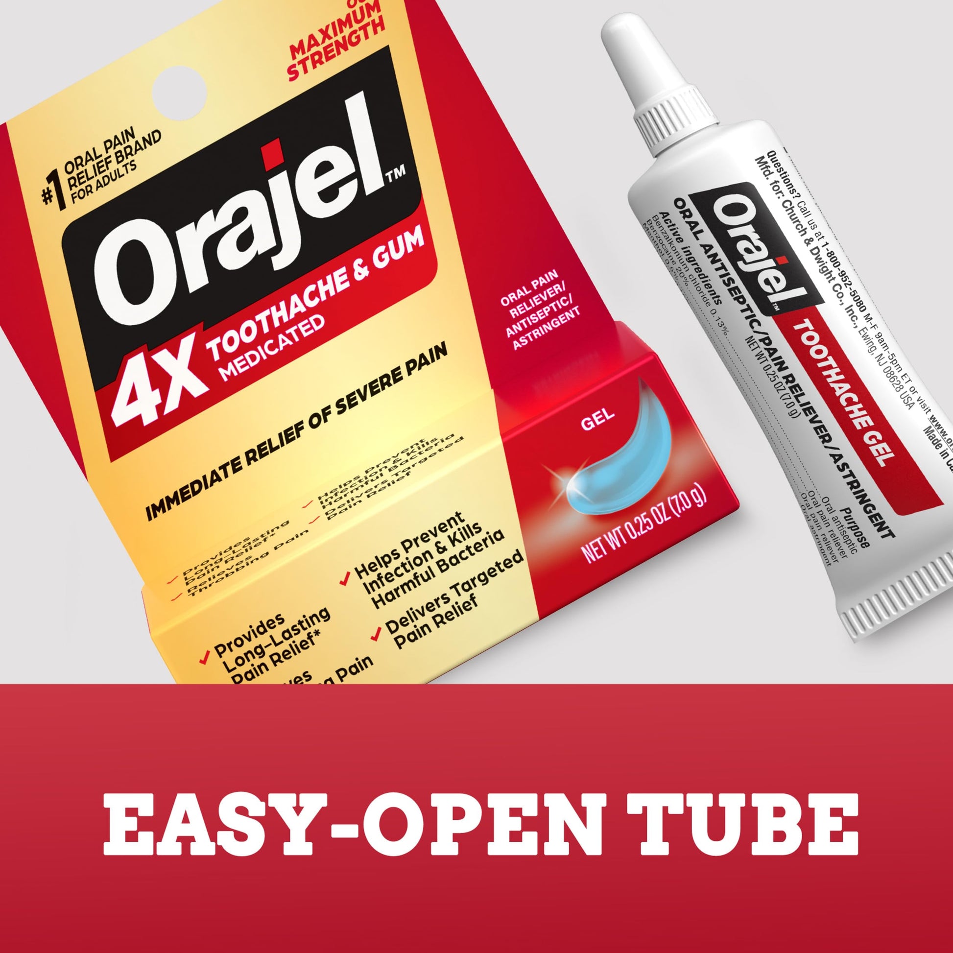 Orajel 4X for Toothache & Gum Pain: Severe Cream Tube 0.33oz- From Oral Pain Relief Brand Orajel buy australia supplements