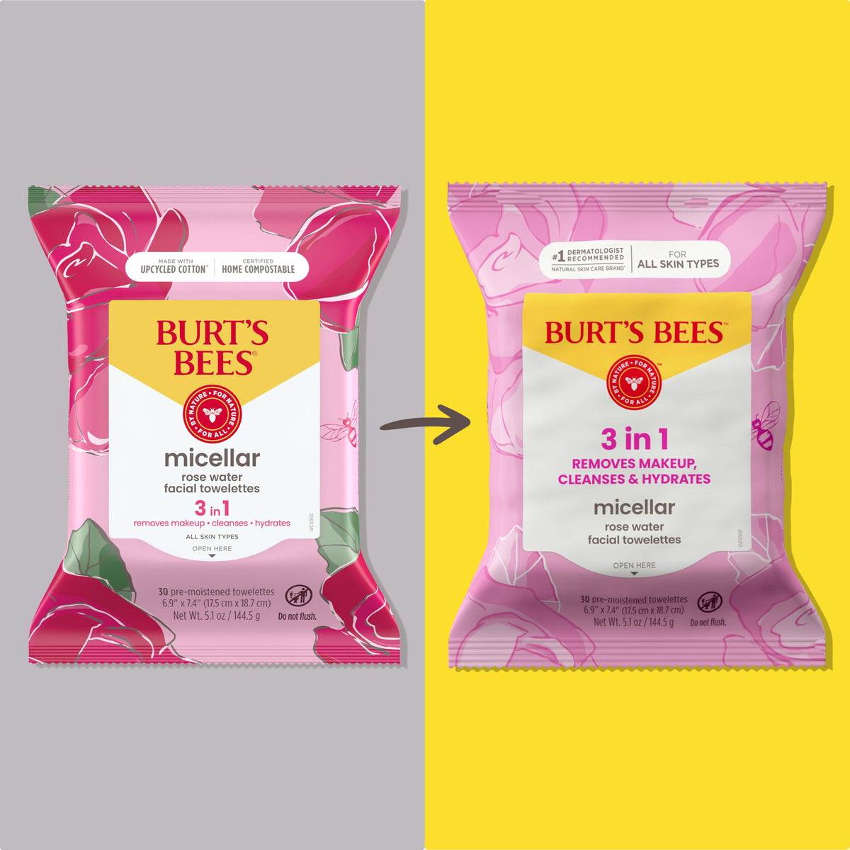 Burt’s Bees Micellar Rose Water Facial Towelettes, 30 ct. Burt's Bees