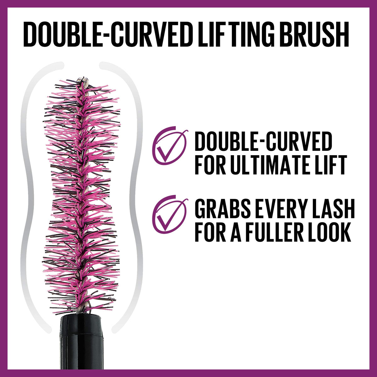 Maybelline The Falsies Lash Lift Washable Mascara Volumizing, Lengthening, Lifting, Curling, Multiplying, Eye Makeup, Blackest Black, 1 Count MAYBELLINE