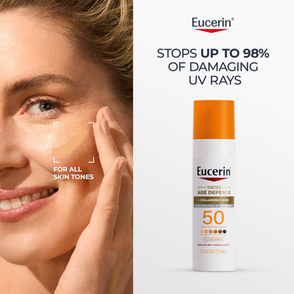 Eucerin Sun Age Defense Tinted Face Lotion SPF 50, 2.5 FL OZ Eucerin