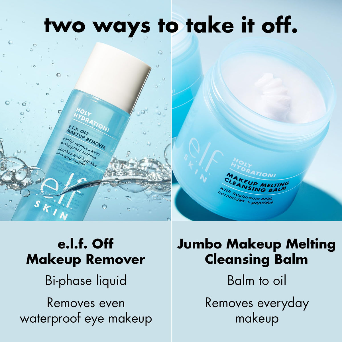 e.l.f. SKIN Holy Hydration! Makeup Melting Cleansing Balm, Face Cleanser & Makeup Remover, Infused with Hyaluronic Acid to Hydrate Skin e.l.f.
