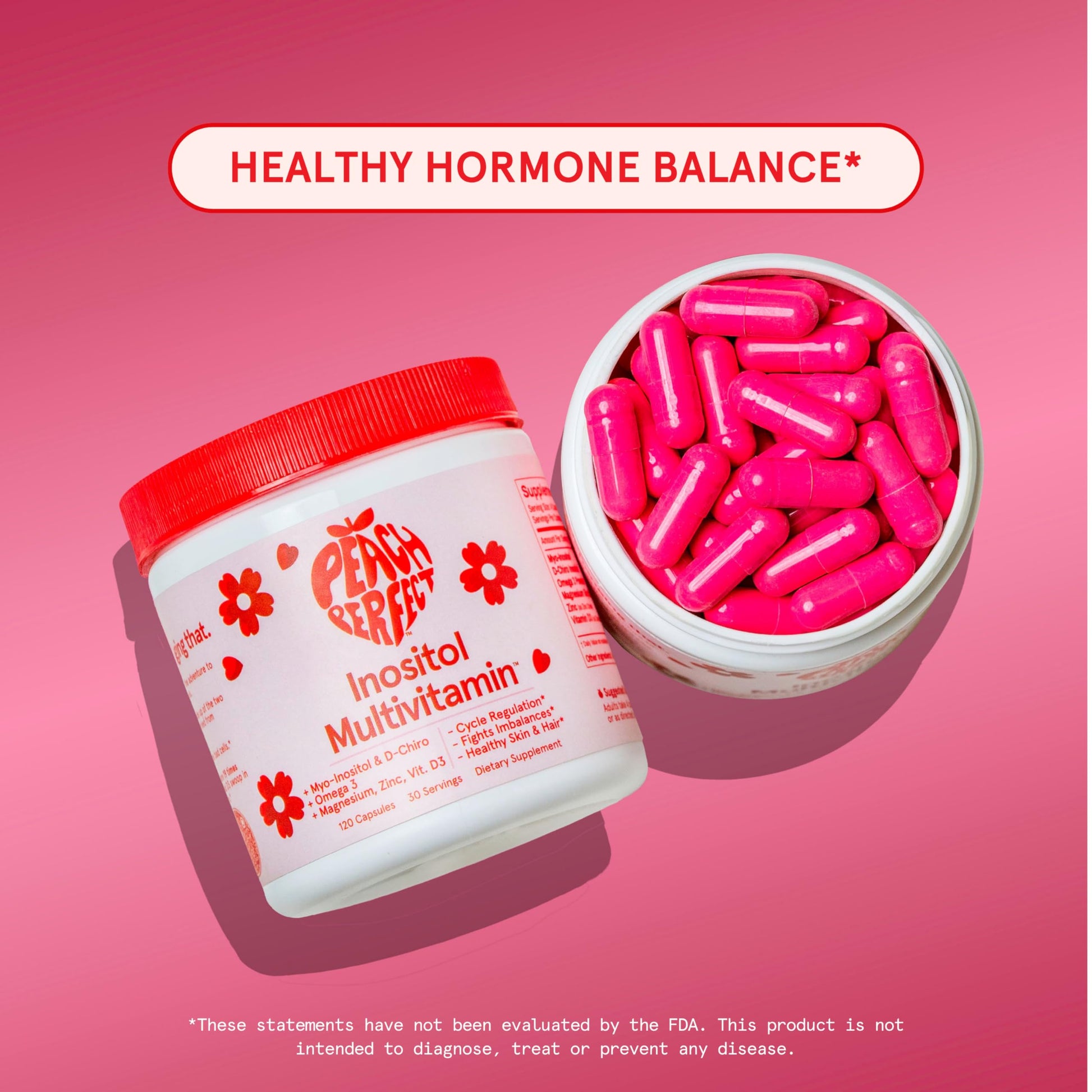 Peach Perfect Inositol Multivitamin – Myo-Inositol & D-Chiro 40:1 Blend, Omega-3, Vitamin D3, Magnesium, Zinc – Supports Women’s Health, Mood, Energy, Supplement – 30 SVG Peach Perfect buy australia supplements