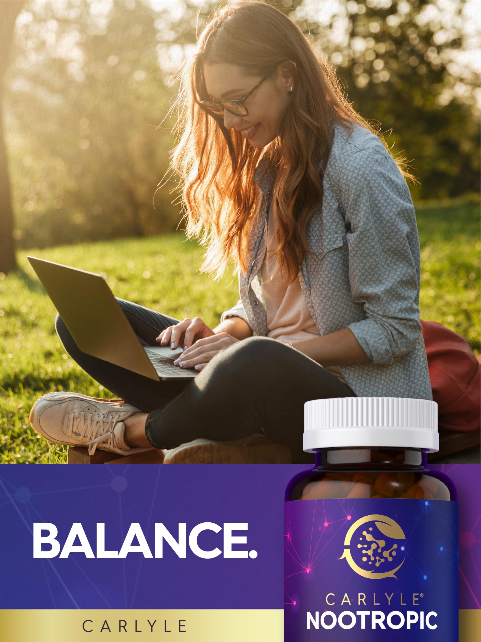 Carlyle Brain Nootropic Supplement | 90 Capsules | with Caffeine, B12, and Guarana Extract | Non-GMO & Gluten Free Carlyle buy australia supplements