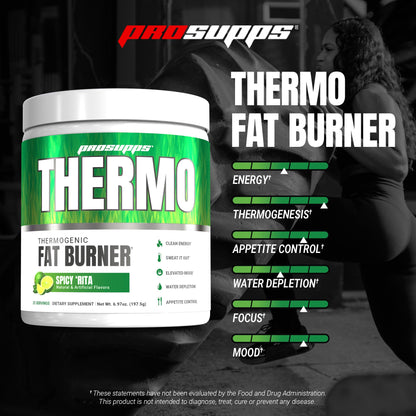 ProSupps Thermogenic Fat Burner Powder, Molten Mango - Weight Loss & Metabolism Booster Pre Workout Supplement for Women & Men - Supports Appetite Control & Boosts Energy - Gluten-Free - 25 Servings