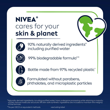 NIVEA MEN Active Clean 3-in-1 Body Wash, Mulitpack, 3 x 16.9 FL OZ NIVEA MEN