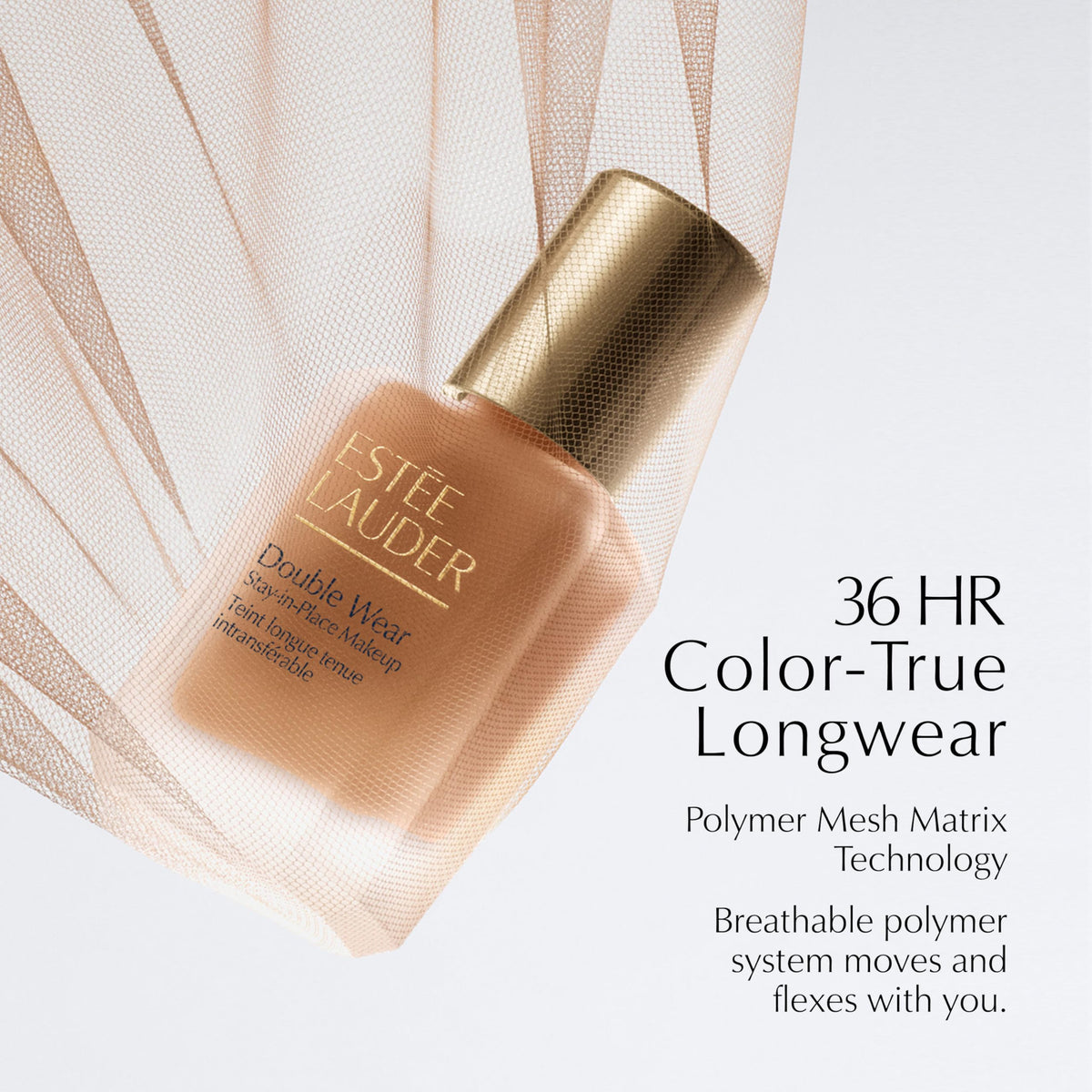 Estée Lauder Double Wear Stay-in-Place Foundation Makeup | 36-Hour Long-Wear Oil-Free Liquid Matte Foundation | Hydrating, Breathable, Buildable | New Formula, 1 Fl Oz, 1W1 Bone Estée Lauder