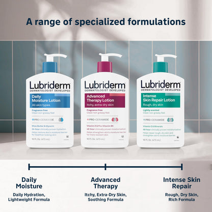 Lubriderm Daily Moisture Body Lotion, Fragrance Free, 16 fl. oz Lubriderm