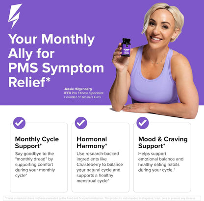 Inno Complete PMS Support - PMS Support Supplement for Women with Chasteberry, Vitamin B6, & Calcium for Women for Period Relief, Cramp Relief, Mood and Cycle Balance (28 Capsules)