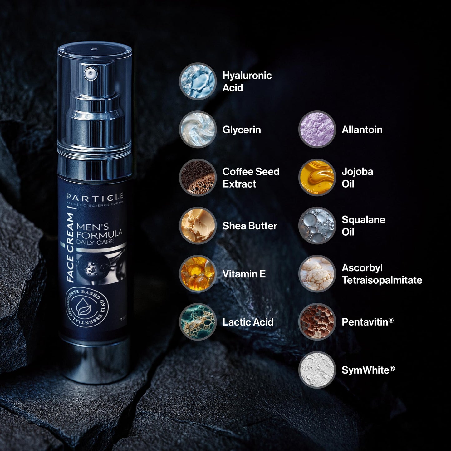 Particle 6-in-1 Face Cream for Men, Men’s Daily Hydrating Moisturizer with Vitamin c Particle