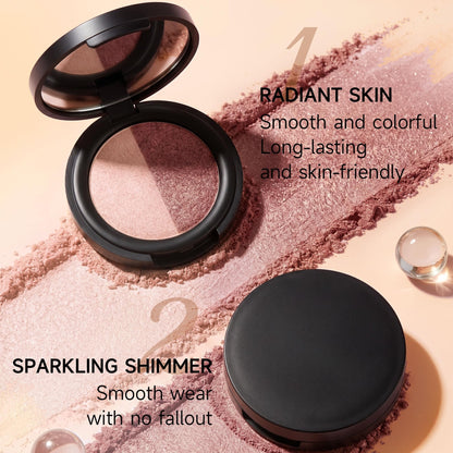 SAUBZEAN Eyeshadow Makeup, Long Lasting Waterproof Shimmer, Rose Gold SAUBZEAN