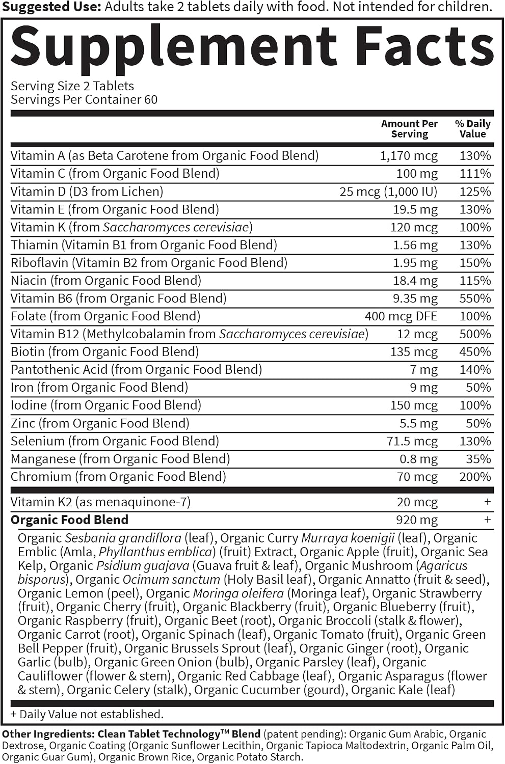 Garden of Life Organics Women's Multivitamin with Vitamin C, D3, Folate, B12, Biotin & Iron – Women's Multivitamin for Energy, Heart Health & Radiant Skin, USDA Organic, Non-GMO, Vegan, 120 Tablets Gsupps Australia