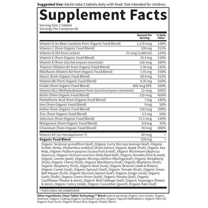 Garden of Life Organics Women's Multivitamin with Vitamin C, D3, Folate, B12, Biotin & Iron – Women's Multivitamin for Energy, Heart Health & Radiant Skin, USDA Organic, Non-GMO, Vegan, 120 Tablets Gsupps Australia