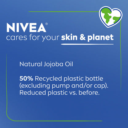 NIVEA Oil Infused Cherry Blossom and Jojoba Oil Body Lotion for Women, Fast-Absorbing and Non-Greasy Cherry Blossom Scented Lotion Moisturizes for 48 Hours, 16.9 Fl Oz Pump Bottle NIVEA