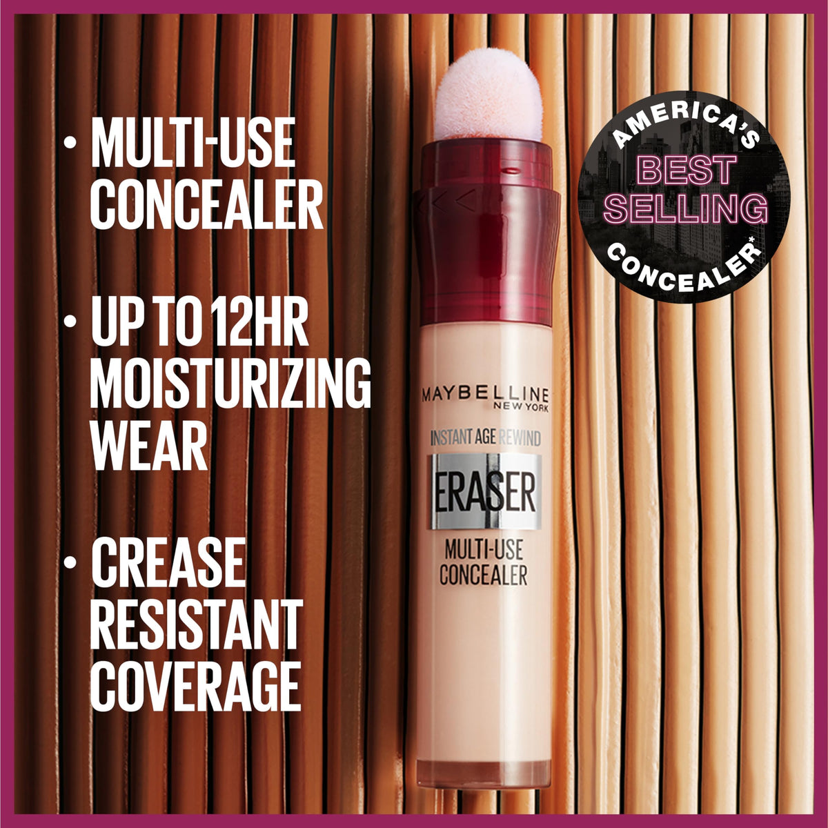 Maybelline Instant Age Rewind Eraser Dark Circles Treatment Multi-Use Concealer, 110, 1 Count (Packaging May Vary) MAYBELLINE