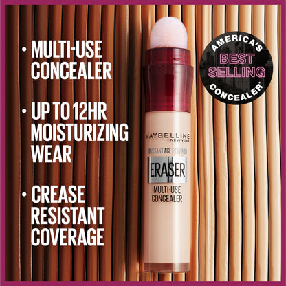 Maybelline Instant Age Rewind Eraser Dark Circles Treatment Multi-Use Concealer, 110, 1 Count (Packaging May Vary) MAYBELLINE